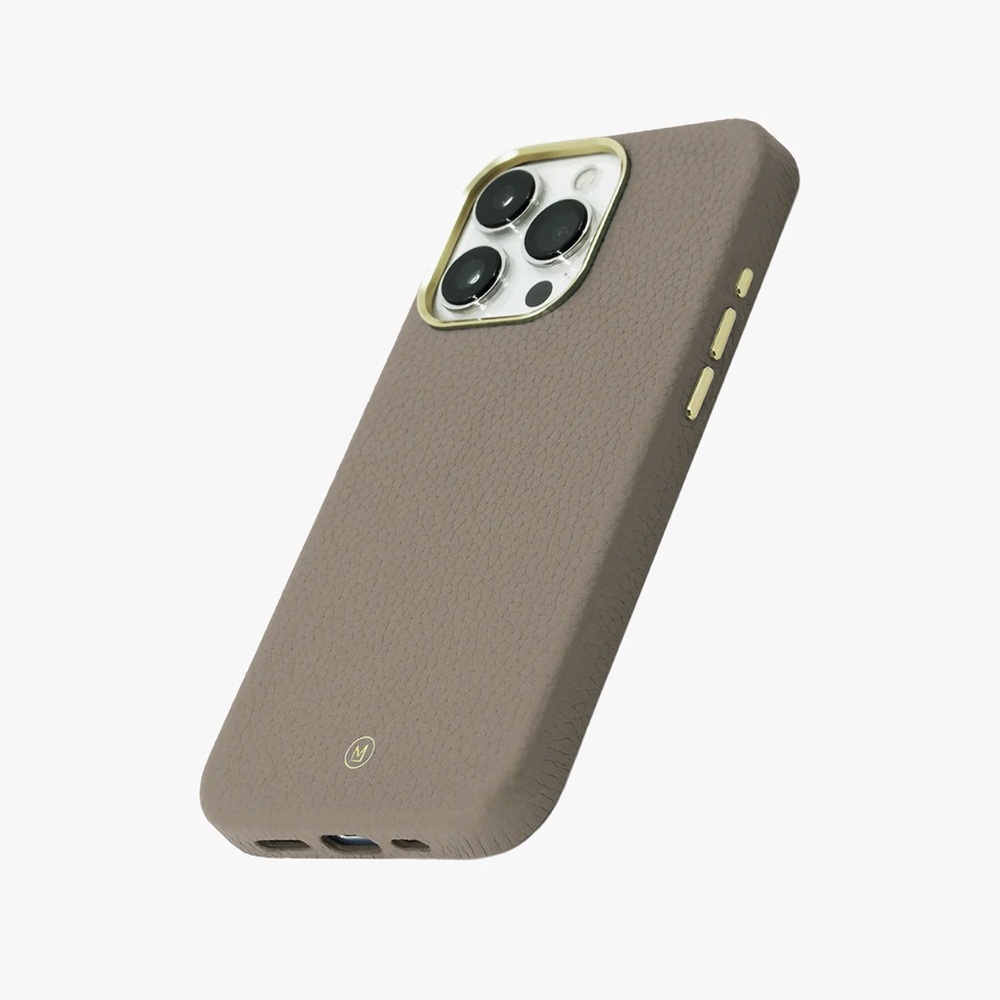Macarooon brand latter color magsafe leather iphone 16 pro case
